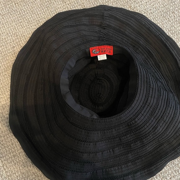 San Diego Hat Co. Sun Hat Packable Adjustable Black Breathable Sun Protection OS - Picture 5 of 5